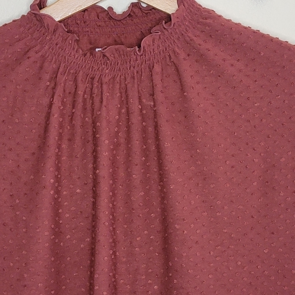 Madewell Texture & Thread | Rust Swiss Dot Cap Sl… - image 2